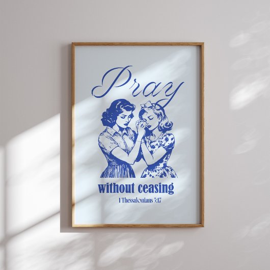 Poster Priez sans cesser chrétienne