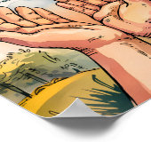 Poster Priez sans cesser l'art mural chrétien Imprimer (Coin)