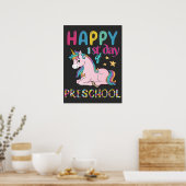 Poster Primaire Unicorn Premier Jour De L'École (Cuisine)