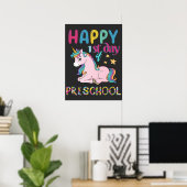 Poster Primaire Unicorn Premier Jour De L'École (Bureau à domicile)