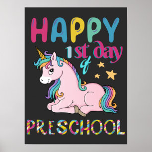 Poster Primaire Unicorn Premier Jour De L'École