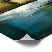 Poster Primal Voyage — Abstract Expressionist Sailboat (Coin)