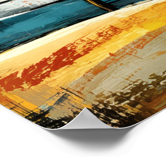 Poster Primal Watch — Abstract Expressionist Beach Tower (Coin)