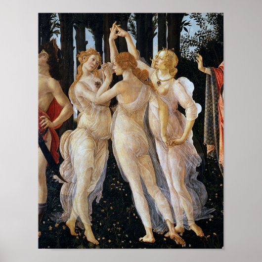 Poster Primavera (détail), Sandro Botticelli, 1482 (Devant)