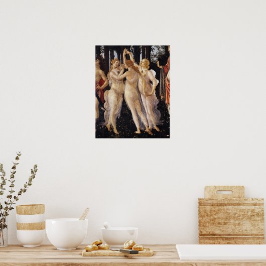 Poster Primavera, Trois Grâces, par Sandro Botticelli (Cuisine)