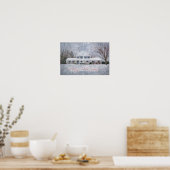 Poster Primitive Winter Snow Country Rustic Open House (Cuisine)
