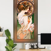Poster Primrose par Alphonse Mucha (Bureau à domicile)