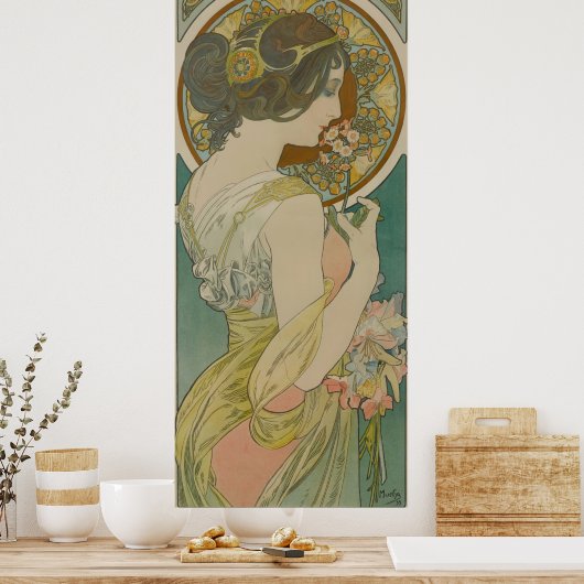 Poster Primrose par Alphonse Mucha (Cuisine)