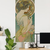Poster Primrose par Alphonse Mucha (Bureau à domicile)