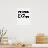 Poster Primum Non Nocere Le serment hippocratique de l'in (Cuisine)
