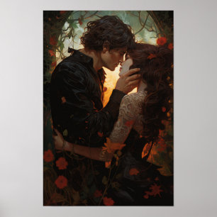 Poster - Prince Charming et Princesse Love Kiss