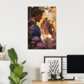 Poster - Prince Charming et Princesse Love Kiss (Bureau à domicile)