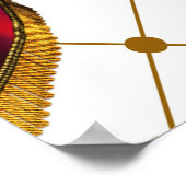 Poster Prince de Fond de Décor, Prince Fête Rouge et Or (Coin)