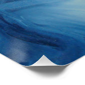 Poster Prince de la Paix : Profil de Jésus bleu (Coin)