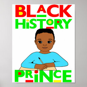 Poster Prince de l'histoire noire garçon melanine fils Br
