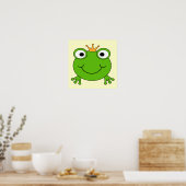 Poster Prince des grenouilles. Grenouille souriante avec  (Cuisine)