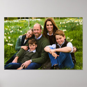 Poster Prince William et famille Déc 2025 stylisé