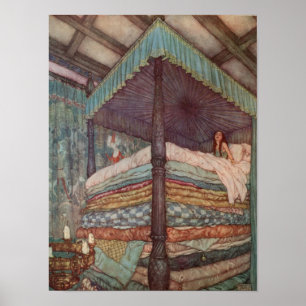 Poster Princess and Pea Poster Rackham Fairytale