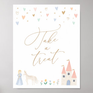 Poster Princess Birthday Party Prenez une plaque de la ta