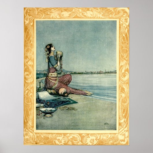 Poster Princess By the Sea par Heath Robinson (Devant)