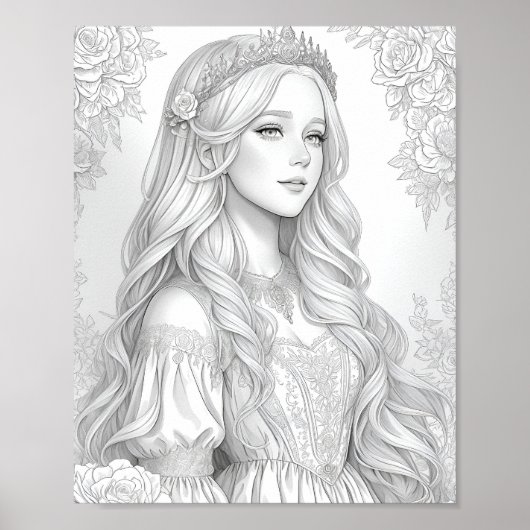 Poster Princess scratch Art (Devant)