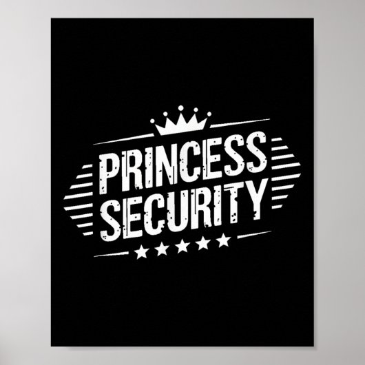 Poster Princess Security Boys Brother Retro Anniversaire (Devant)