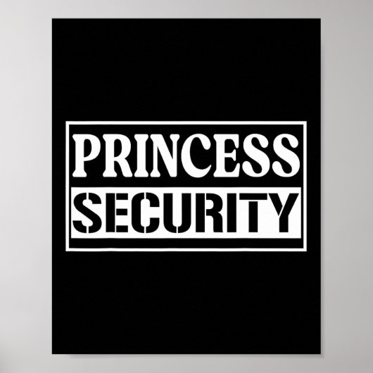 Poster Princess Security Funny Anniversaire Halloween Par (Devant)