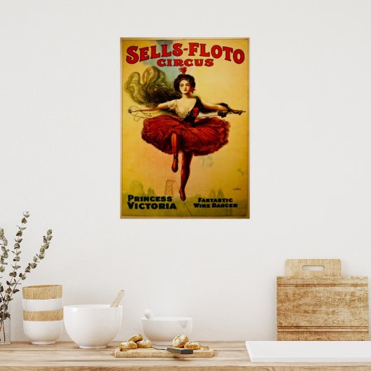 Poster Princess Victoria Vintage Circus (Cuisine)