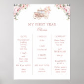 Poster Princesse 1er Anniversaire de fête (Devant)