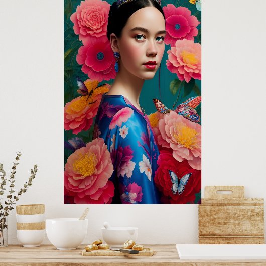 Poster Princesse à la tiare bleue (Cuisine)