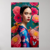 Poster Princesse à la tiare bleue (Devant)