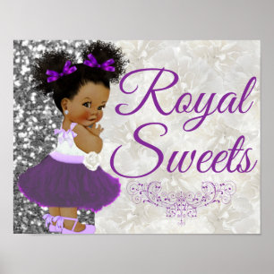 Poster Princesse africaine violette Royal Sweets Event