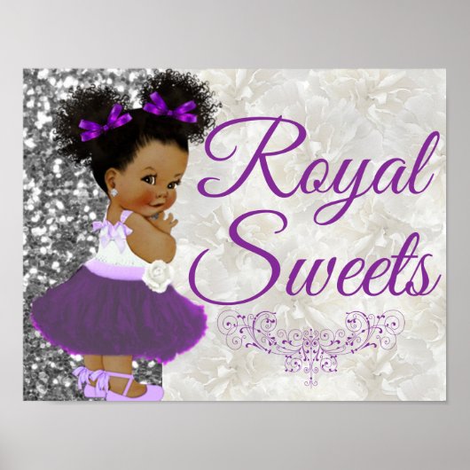 Poster Princesse africaine violette | Royal Sweets Event (Devant)
