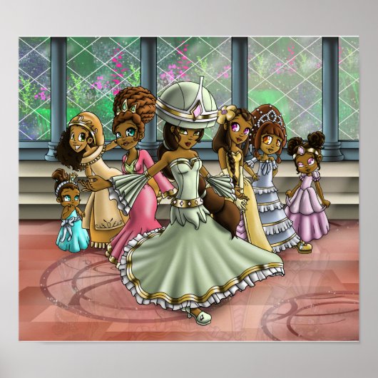 Poster Princesse afro-américaine (Devant)