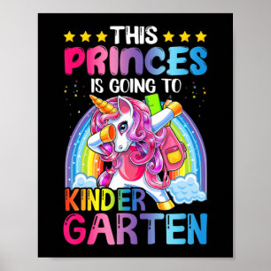 Poster Princesse Aller à la maternelle Don Retour à l'éco