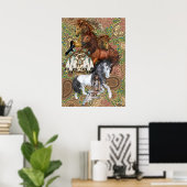 Poster Princesse amérindienne et Stallions sauvages (Bureau à domicile)