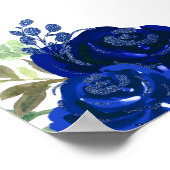 Poster Princesse aux Cheveux Blonds Fleur Navy Anniversai (Coin)