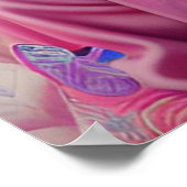 Poster princesse aux fleurs bleues avec veste rose (Coin)