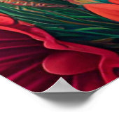 Poster Princesse aux joues de fleurs roses (Coin)