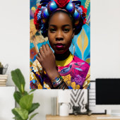 Poster Princesse avec bracelet en gras (Bureau à domicile)