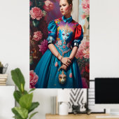 Poster Princesse avec couronne d'argent (Bureau à domicile)