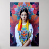 Poster Princesse avec pull blanc (Devant)