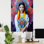Poster Princesse avec pull blanc (Bureau à domicile)