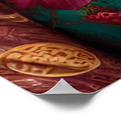 Poster Princesse avec tenue turquoise décorative (Coin)