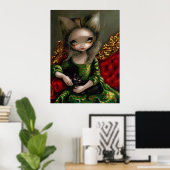 Poster Princesse avec un chat noir gothique rococo Art Im (Bureau à domicile)