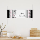 Poster Princesse bébé vintage rose (Cuisine)