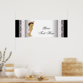 Poster Princesse bébé vintage rose (Cuisine)
