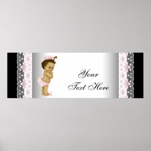 Poster Princesse bébé vintage rose