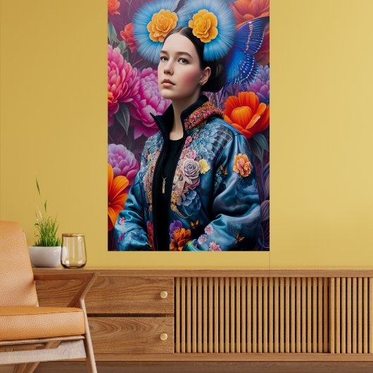 Poster princesse branchée dans une veste (Salon 2)