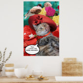 POSTER PRINCESSE CHAT CÉLÈBRE TATUS AVEC CHAPEAU ROUGE ET (Cuisine)